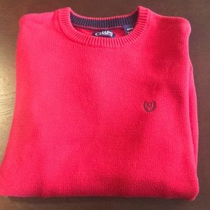 CHAPS cotton rich red sweater men’s Small